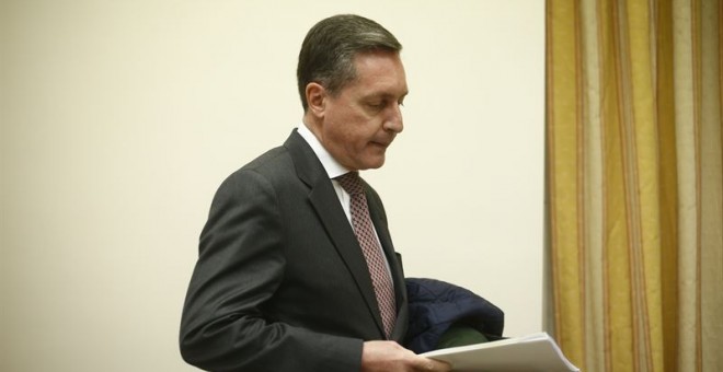 El director de la Agencia Tributaria, Santiago Menéndez, en una comparecencia parlamentaria. EUROPA PRESS