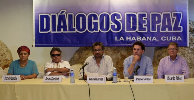 Los negociadores de las FARC hace unos días en La Habana (Cuba). /REUTERS