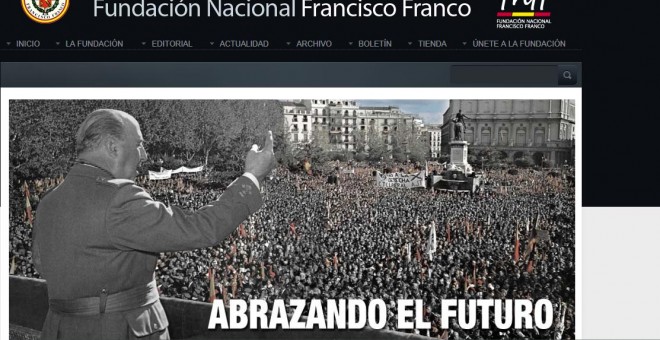 Imagen de la web de la Fundación Francisco Franco.