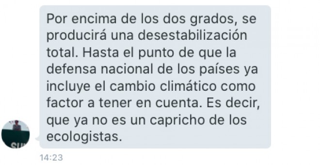 Momento de la conversación vía Twitter con Mario Rodríguez, director de GreenPeace España.