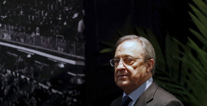 Florentino Pérez, durante su comparecencia de este lunes. REUTERS/Juan Medina