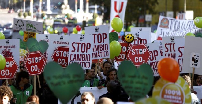 Marcha por el clima en Madrid. EFE/J.J.Guillen