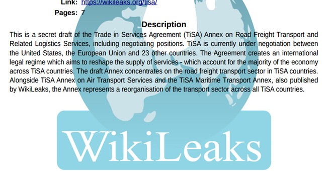 Trade in Services Agreement Annex on Road Freight Transport