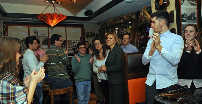 María Dolores de Cospedal, en un acto con jóvenes en Illescas.-