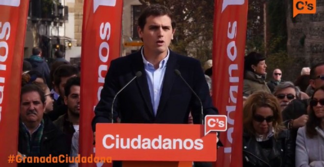 Albert Rivera durante su mitin en Granada.