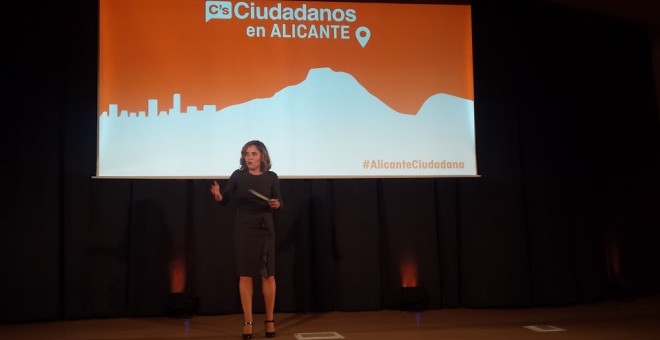 Marta Martín, en el mitin de Ciudadanos en Alicante. / PAULA DÍAZ