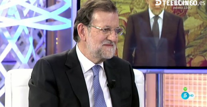 El presidente del Gobierno Mariano Rajoy en la entrevista en 'Qué tiempo tan feliz'
