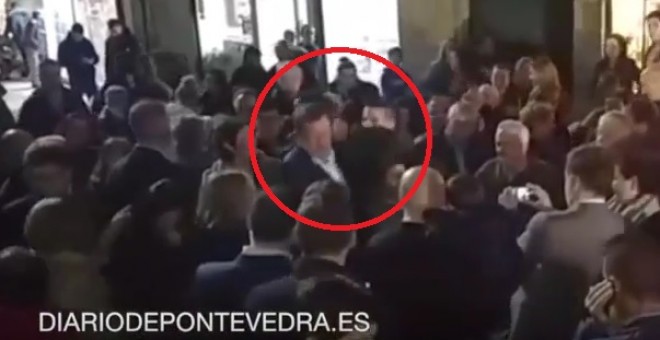 Agresión a Mariano Rajoy en Pontevedra