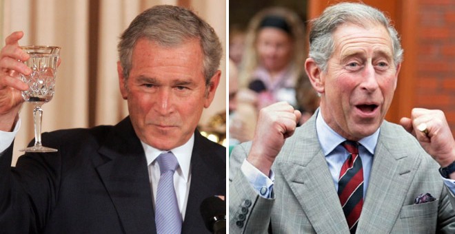 George Bush y Carlos de Inglaterra.-