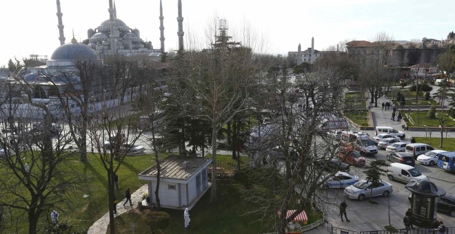 Vista general de la plaza en la que se ha producido la explosión.- REUTERS.