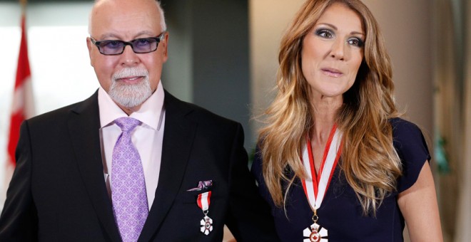 Angélil y Céline Dion, en una imagen de 2013. REUTERS/Mathieu Belanger