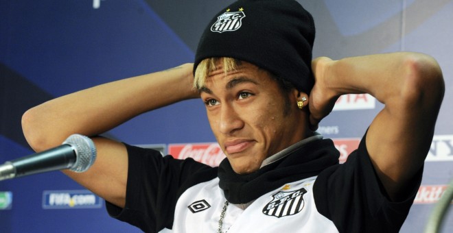 Neymar cuando era jugador del Santos.- EFE