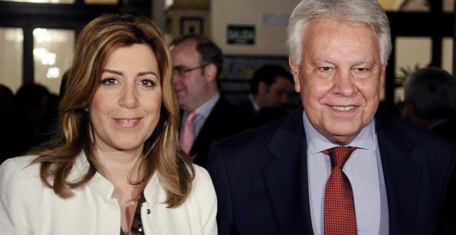 Susana Díaz y Felipe González.