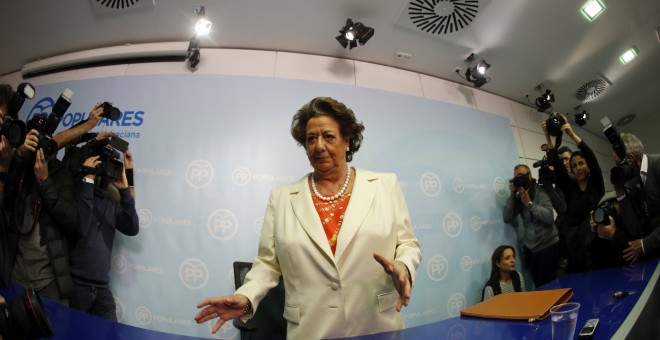 Rita Barberá, durante su comparecencia. EFE
