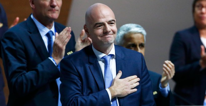 Infantino, tras ser elegido nuevo presidente de la FIFA. REUTERS/Arnd Wiegmann