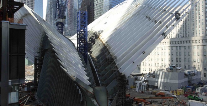 El polémico edificio diseñado por el valenciano Santiago Calatrava para la estación de metro en el World Trade Center de Nueva York.