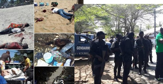 Varias fotos del atentado en Costa de Marfil./Connection Ivoirienne