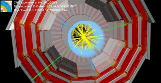 Se refuerzan sospechas del hallazgo de una nueva partícula en el LHC. /CERN/CMS COLLABORATION