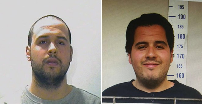 Los hermanos Bakraoui (i) y Brahim (d) El Bakraoui, autores de los atentados suicidas en el aeropuerto de Bruselas. REUTERS