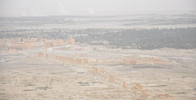 Una vista general de la antigua ciudad de Palmira, tras ser recuperada por el Ejército sirio. REUTERS/SANA
