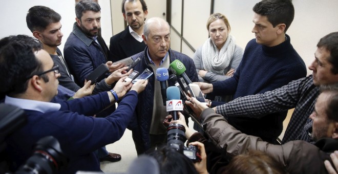 Alfonso Novo, portavoz del PP en Valencia, a su salida del registro judicial
