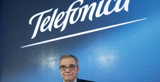 El hasta ahora presidente de Telefónica, Cesar Alierta, en la presentación de resultados anuales de la compañía. REUTERS/Juan Medina
