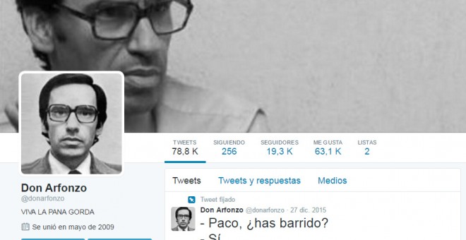 Perfil de Twitter de Don Arfonzo