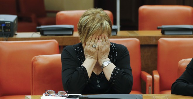 La vicepresidenta primera de Congreso de los Diputados, Celia Villalobos, durante una reunión del Grupo Parlamentario Popular. EFE/BALLESTEROS