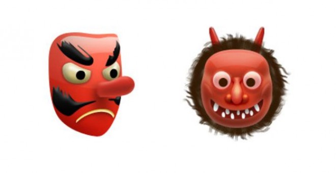 Estos dos seres son un ogro y un duende del legendario japonés. /Emojipedia