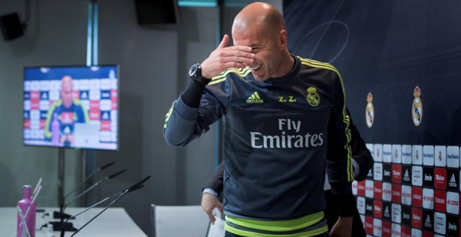 Zidane, en la rueda de prensa previa al partido contra el Villarreal. /EFE