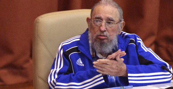 Fidel Castro en la clausura del séptimo congreso general del Partido Comunista de Cuba. - REUTERS