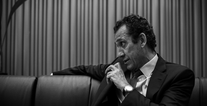 Jorge Valdano, en un momento de la entrevista. REPORTAJE FOTOGRÁFICO: JAIRO VARGAS