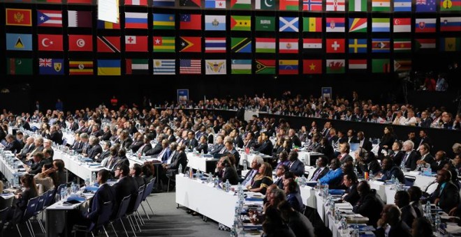 El Congreso de la FIFA. EFE/José Méndez