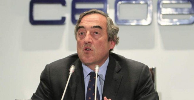 El presidente de la CEOE, Juan Rosell.- EFE