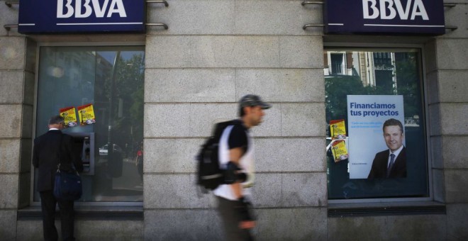 Oficina del BBVA en Madrid. REUTERS