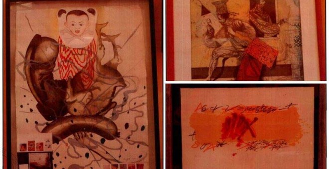 Algunas de las obras de arte que se encontraron en el domicilio del hombre que movía el dinero de Granados y Marjaliza. / EP