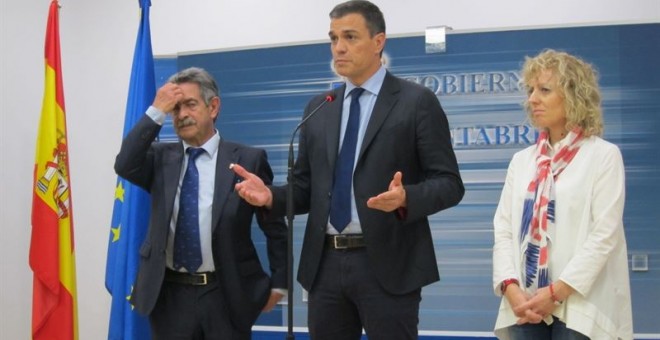 Pedro Sánchez defiende la presunción de inocencia de Chaves y Griñán, con quienes no ha hablado. EUROPA PRESS