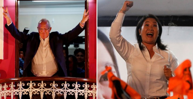 Combo de Kuczynski y Fujimori, los candidatos a presidir Perú.