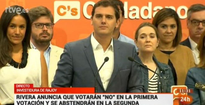 Ciudadanos se abstendrá en la segunda votación de la investidura de Rajoy. /RTVE