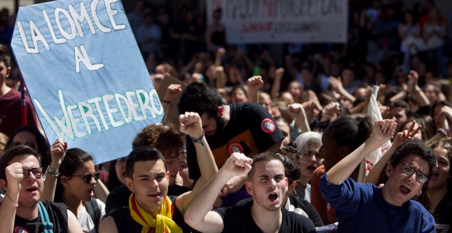 Imagen de una manifestación en contra de la LOMCE/EFE