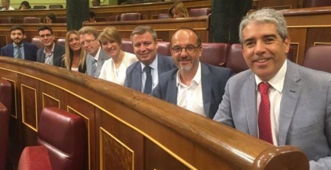 Los diputados de CDC en el Congreso./ EP