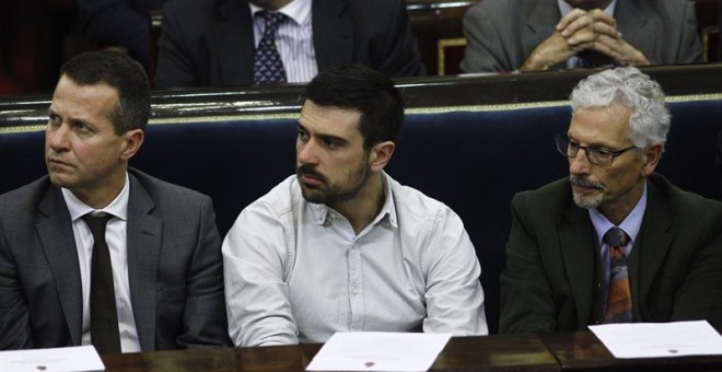Ramón Espinar en el Senado el día de la Memoria del Holocausto./ EP