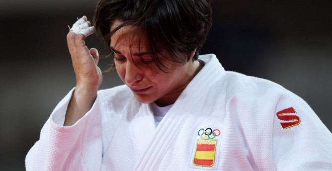 Las lágrimas de la judoca Julia Figueroa. /EFE