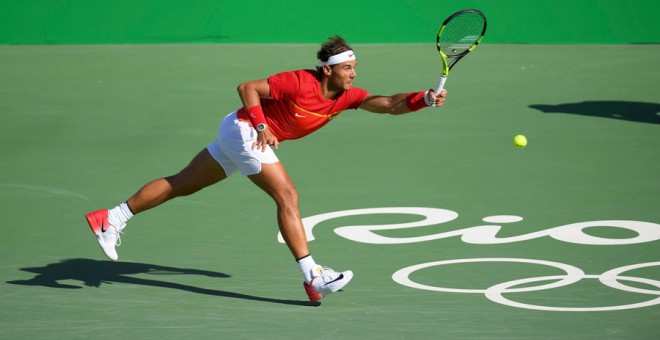 Nadal, durante el partido ante Del Potro. REUTERS/Toby Melville