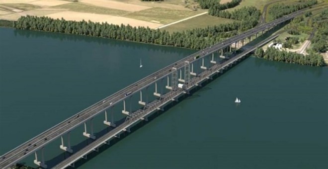 Diseño del puente que Ferrovial y Acciona construirán en Australia. E.P.