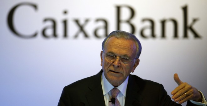 Isidre Faine, en la presentación de resultados de 2015 de Caixabank. REUTERS