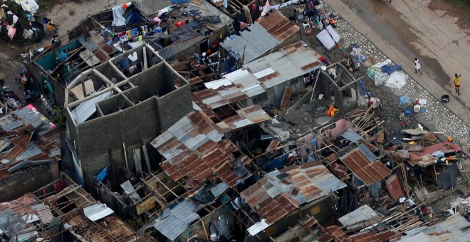 Imagen de la devastación causada por el huracán a su paso por Haití. - REUTERS