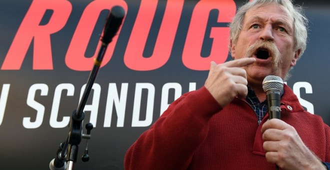 José Bové, durante una protesta en Marsella el pasado mes de enero. - AFP