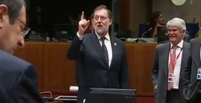 Mariano Rajoy, en un momento de la conversación.-