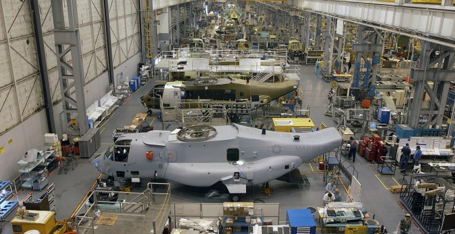 La Asamblea Osprey en Boeing's Ridley Park. / REUTERS